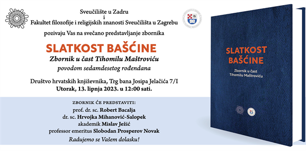 Zbornik u čast Tihomilu Maštroviću