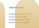Inauguracija novog rektora Sveučilišta u Zadru prof. dr. sc. Josipa Faričića