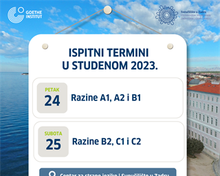 Pristupite testiranju Goethe-Instituta Kroatien u Centru za strane jezike Sveučilišta u Zadru