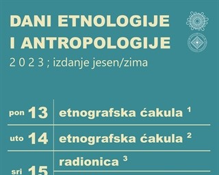 Dani etnologije i antropologije od 13. studenog u novim sveučilišnim prostorima zgrade SEP-a