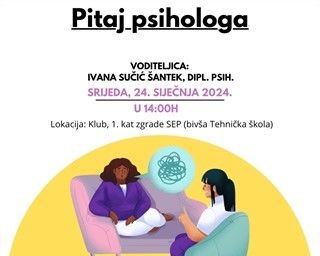 "Pitaj psihologa" u organizaciji Studentskog savjetovališta