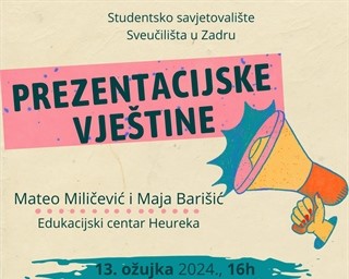 Poziv na online radionicu „Prezentacijske vještine“