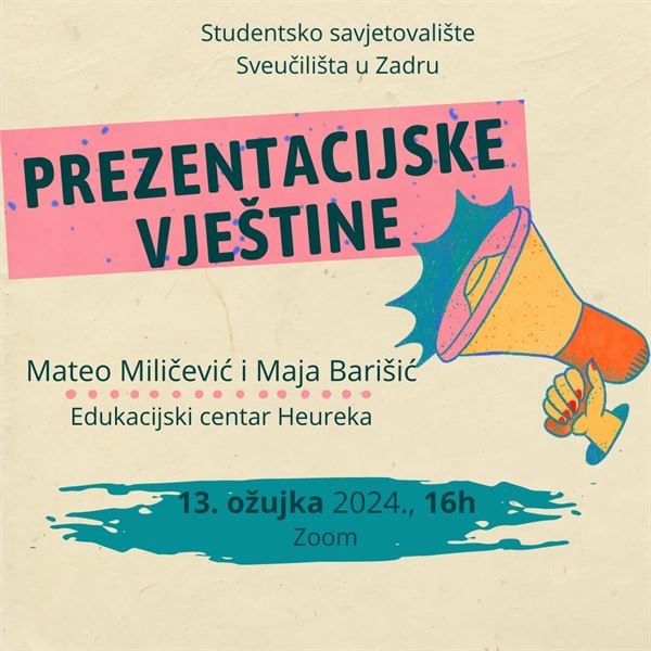 Poziv na online radionicu „Prezentacijske vještine“