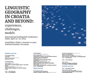 Međunarodna znanstvena konferencija "Linguistic geography in Croatia and beyond - experiences, challenges, models"