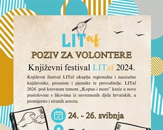 Poziv za volontiranje na studentskom projektu „Književni festival LITaf 2024.“