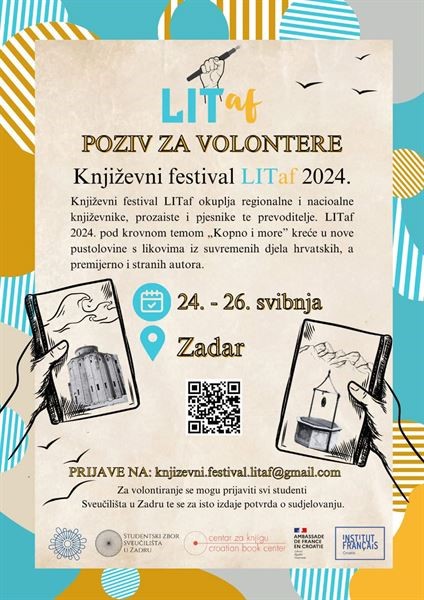 Poziv za volontiranje na studentskom projektu „Književni festival LITaf 2024.“