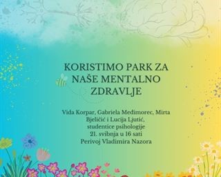 Poziv na radionicu „Koristimo park za naše mentalno zdravlje“