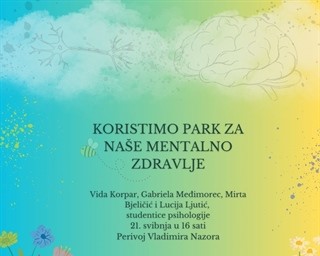 Poziv na radionicu „Koristimo park za naše mentalno zdravlje“