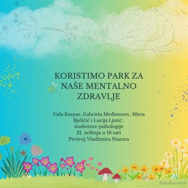 Poziv na radionicu „Koristimo park za naše mentalno zdravlje“
