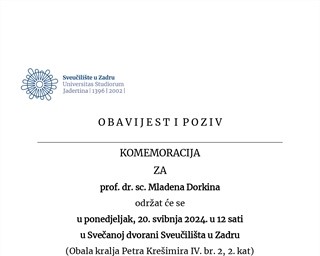 Komemoracija za prof. dr. sc. Mladena Dorkina