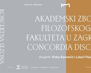 Poziv na koncert zbora Concordia discors u Zadru