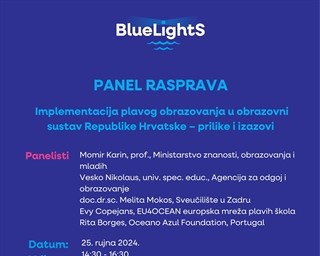 Poziv na panel raspravu „Implementacija plavog obrazovanja u obrazovni sustav Republike Hrvatske – prilike i izazovi“
