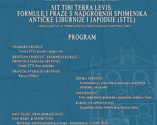 Predstavljanje projekta Sit Tibi Terra Levis: formule i fraze s nadgrobnih spomenika antičke Liburnije i Japodije (STTL)