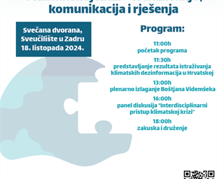 Poziv na znanstveno-stručni skup „Činjenice o klimatskoj krizi - istraživanje, komunikacija i rješenja“