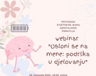Studentsko savjetovalište poziva na webinar povodom obilježavanja Svjetskog dana mentalnog zdravlja