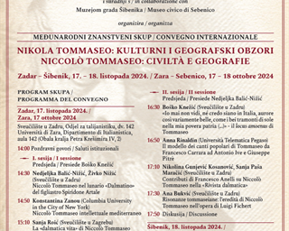 Međunarodni znanstveni skup Nikola Tommaseo: kulturni i geografski obzori / Convegno internazionale Niccolò Tommaseo: civiltà e geografie