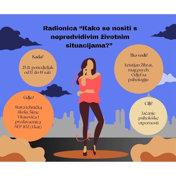Prijavite se na radionicu "Kako se nositi s nepredvidivim životnim situacijama?"