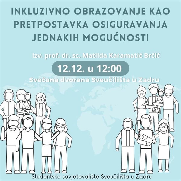 Predavanje “Inkluzivno obrazovanje kao pretpostavka osiguravanja jednakih mogućnosti” izv. prof. dr. sc. Matilde Karamatić Brčić