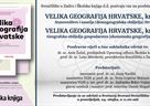 Poziv na predstavljanje knjiga "Velika geografija Hrvatske"
