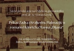 Prikaz Zadra i Kraljevine Dalmacije u romanu Heinricha Manna „Dijana“