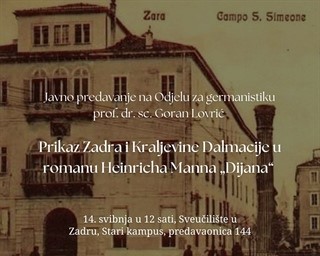 Prikaz Zadra i Kraljevine Dalmacije u romanu Heinricha Manna „Dijana“