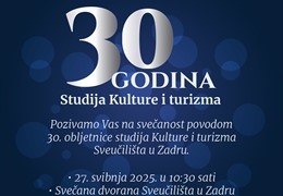 Proslava povodom 30 godina studija Kulture i turizma