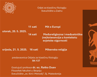 Ciklus gostujućih predavanja prof. dr. sc. Ratka Dueva s Univerziteta sv. Ćirila i Metodija u Skoplju