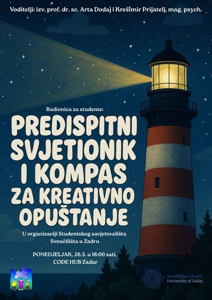 Radionica za studente „Predispitni svjetionik i kompas za kreativno opuštanje“