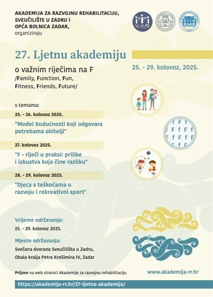 27. Ljetna akademija na Sveučilištu u Zadru: šest važnih riječi na "F"