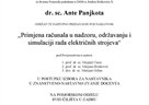 Nastupno predavanje - dr. sc. Ante Panjkota
