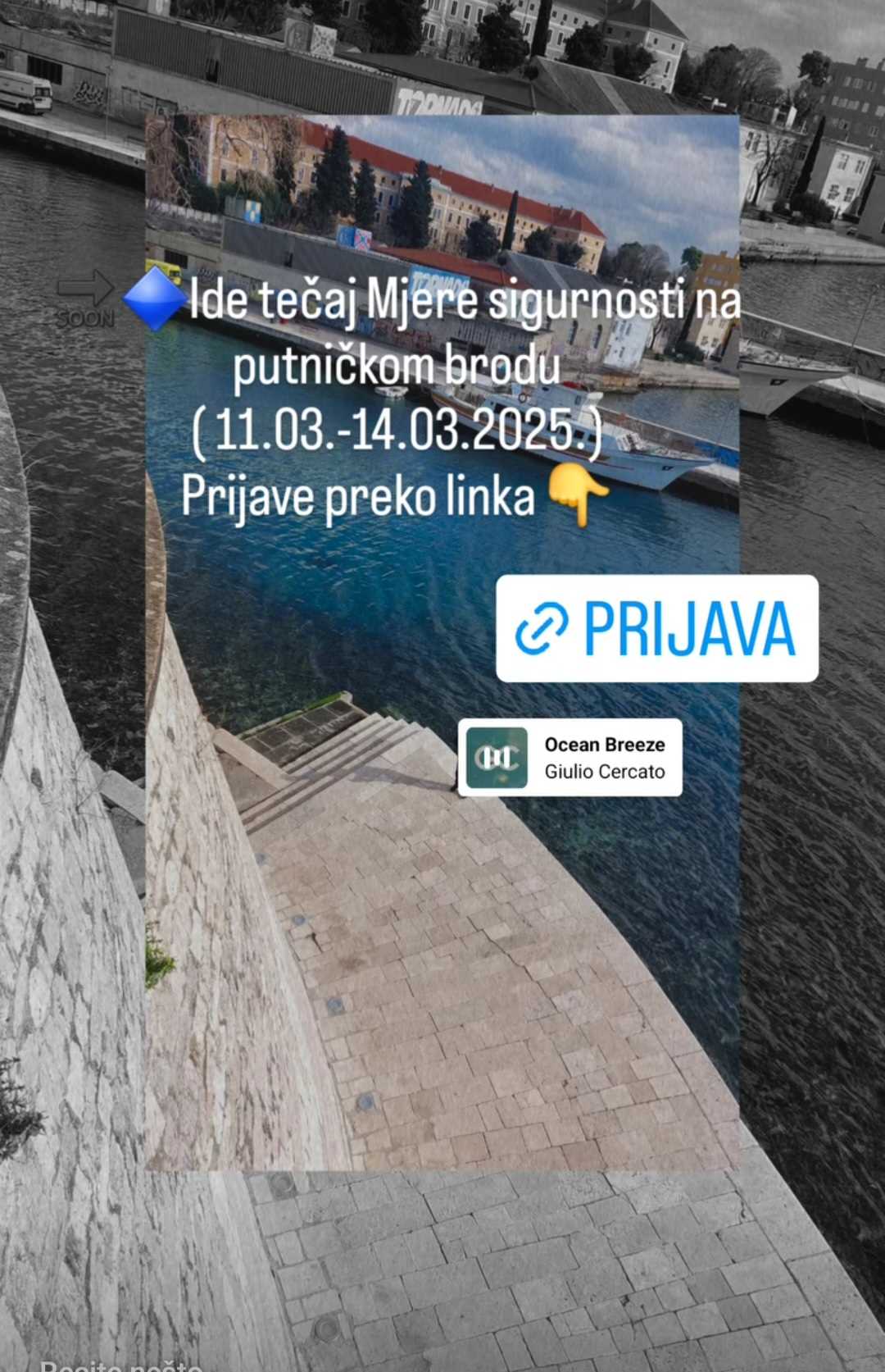 Ide tečaj Mjere sigurnosti na putničkom brodu (11.03 - 14.03.)