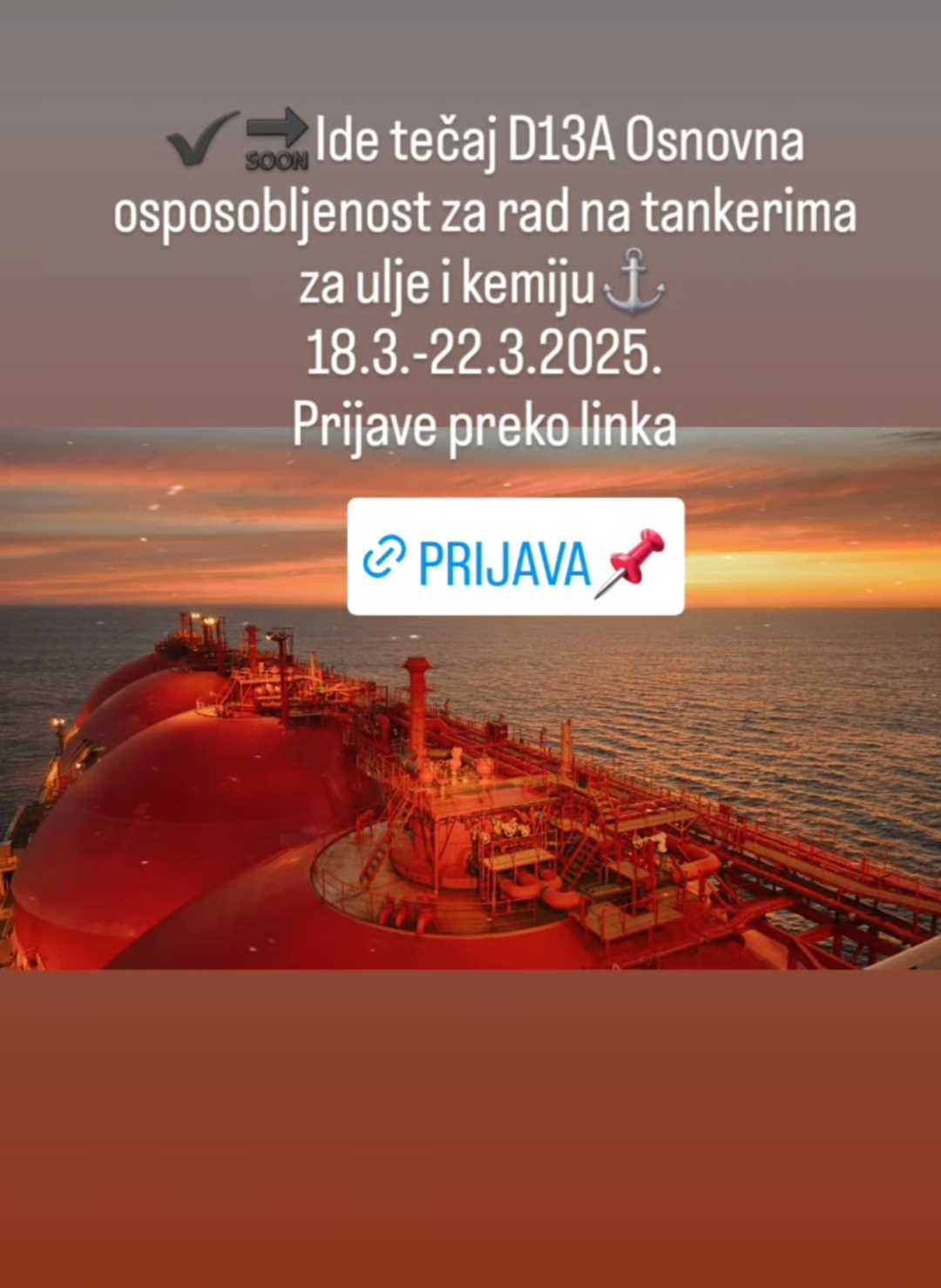 Ide tečaj D13A Osnovna ospobljenost za rad na tankerima