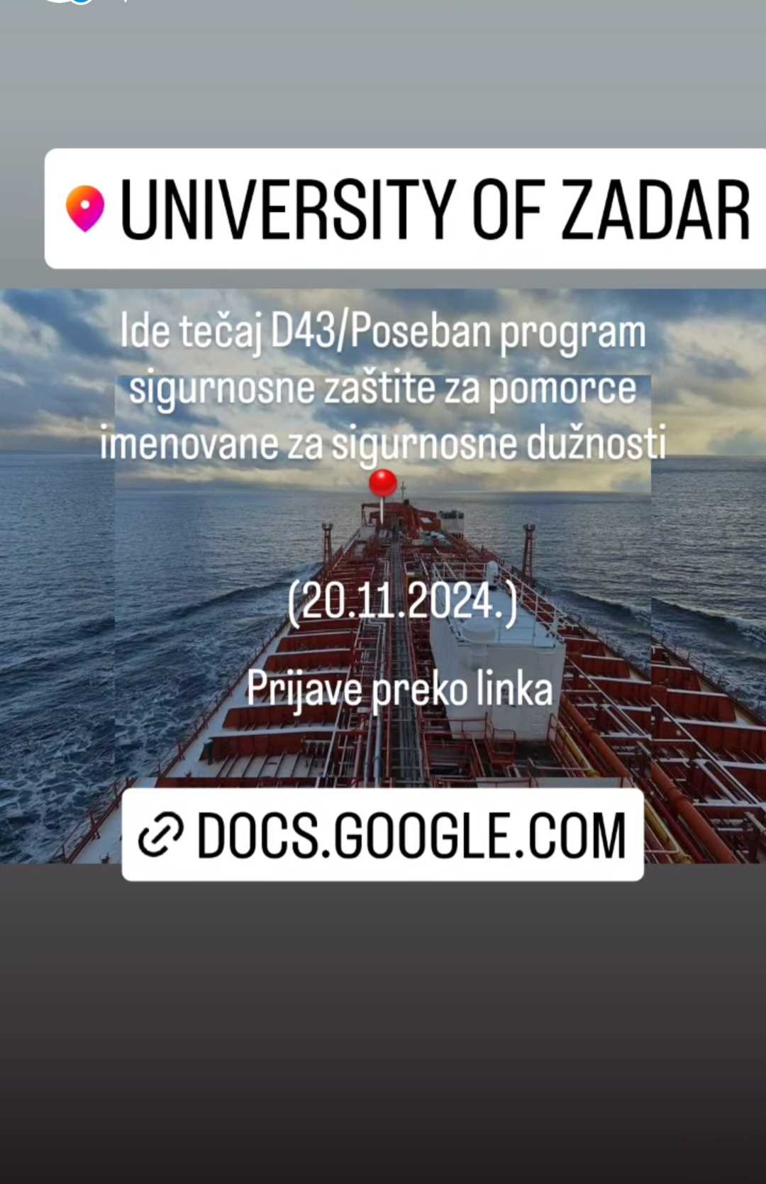 Tečaj D43 Poseban program sigurnosne zaštite za pomorce imenovane za sigurnosne dužnosti