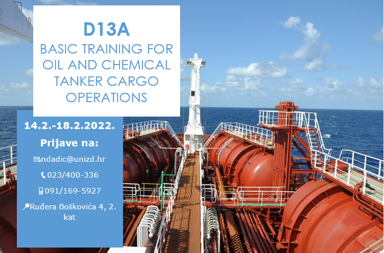 D13A - Osnovna osposobljenost za rad na tankerima za ulje i kemikalije