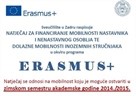 Erasmus+ natječaj za nastavno i nenastavno osoblje