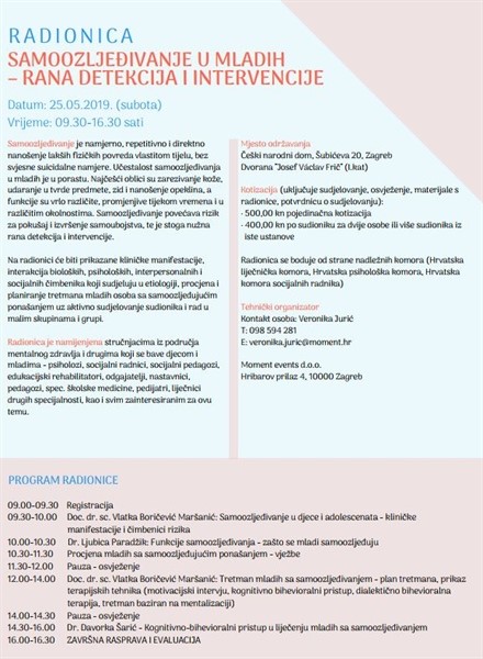 Djelatnice Studentskog savjetovališta sudjelovale na radionici „Samoozljeđivanje u mladih – rana detekcija i intervencija“ u Zagrebu