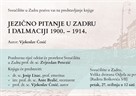 Predstavljanje knjige Jezično pitanje u Zadru i Dalmaciji 1900. - 1914.