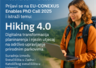 Otvorene prijave za EU-CONEXUS Enables PhD Call 2025 – Rok za prijavu: 31. svibnja 2025.