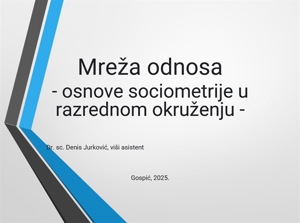 FESTIVAL ZNANOSTI - Mreža odnosa - osnove sociometrije u razrednom okruženju
