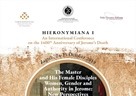 Hieronymiana I - Međunarodna konferencija o 1600. godišnjici smrti sv. Jeronima