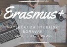 Erasmus+ Natječaj za financiranje mobilnosti studenata u svrhu studijskog boravka za ak. god. 2020./2021.